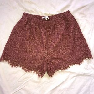 Madewell Broadway and Broome eyelash lace shorts